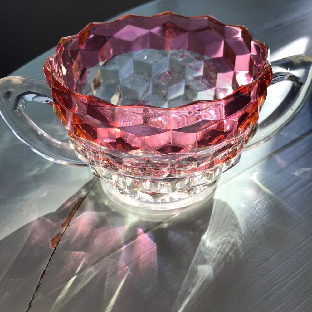 Depression Glass Open Sugar Bowl